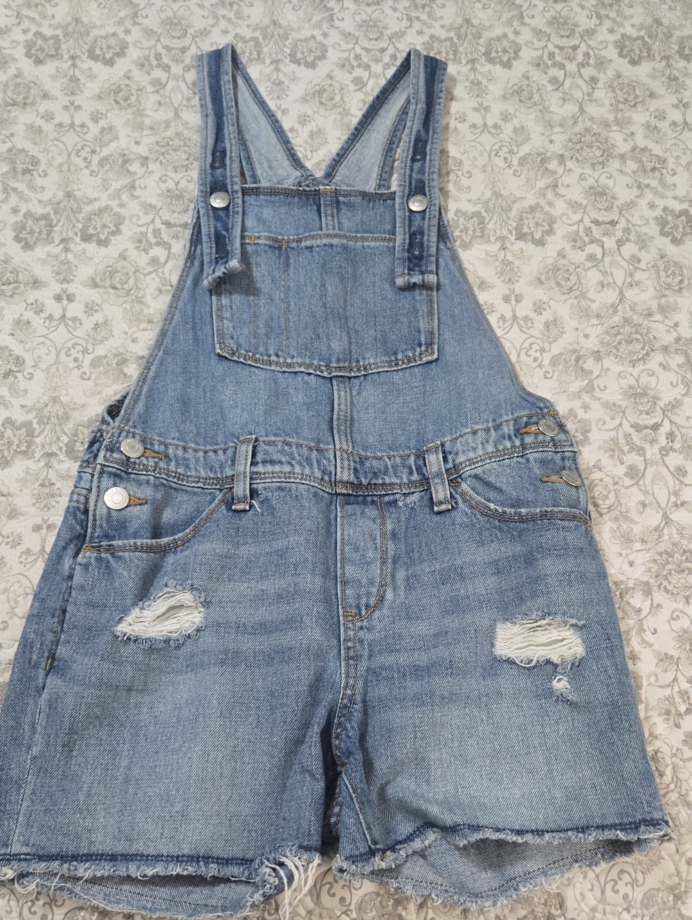 Old Navy Light Blue Denim Short Overalls for Kids